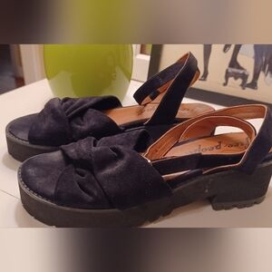 Free People Essex platform sandal black sz 38